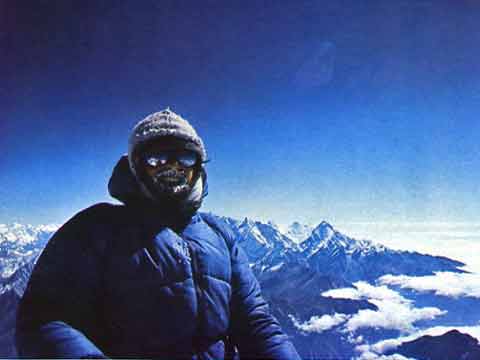 
Dhaulagiri West Face First Ascent - Karel Jakes on Dhaulagiri Summit October 23, 1984 - Zabudnina Everest book
